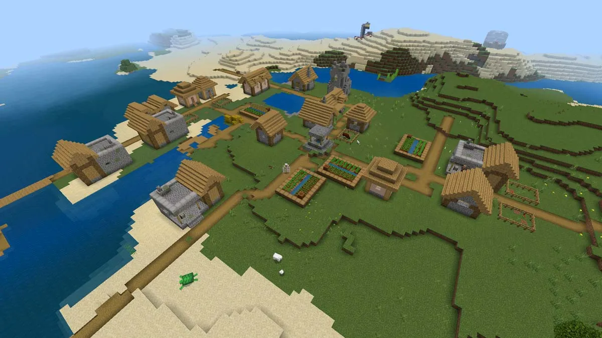 Vier Schmiede und ein Küstendorf in Minecraft