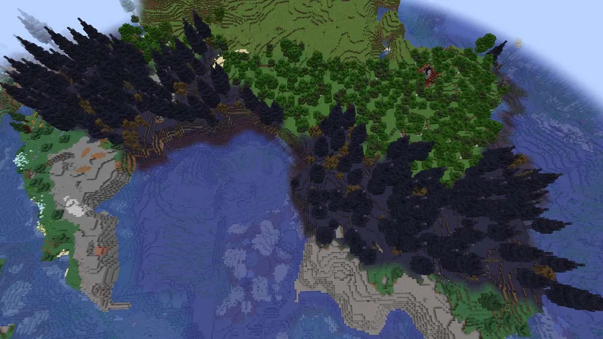 Ominous woods biome in Biomes o Plenty Minecraft