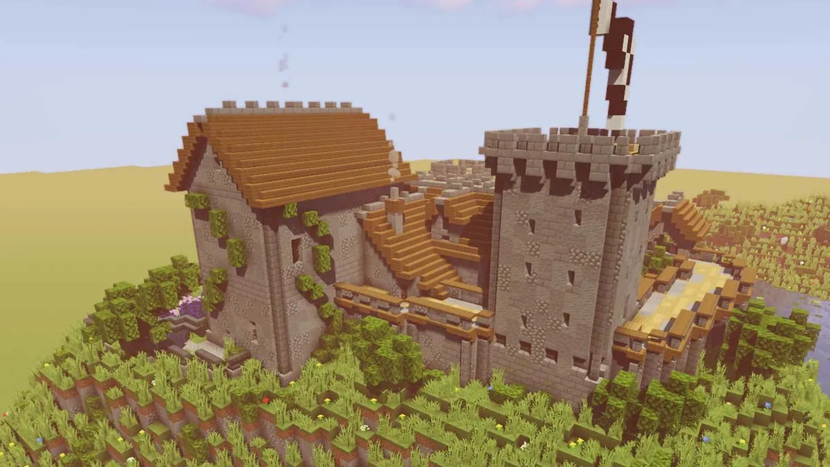 Minecraft の小さな城と要塞