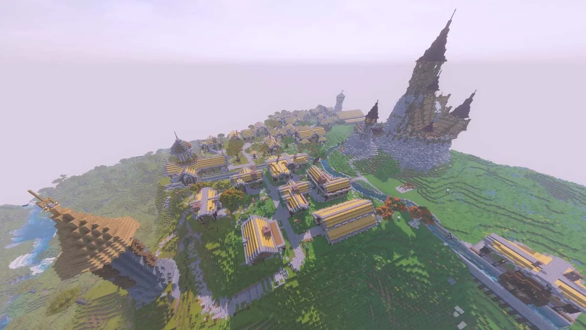 Medieval kingdom map from Planet Minecraft