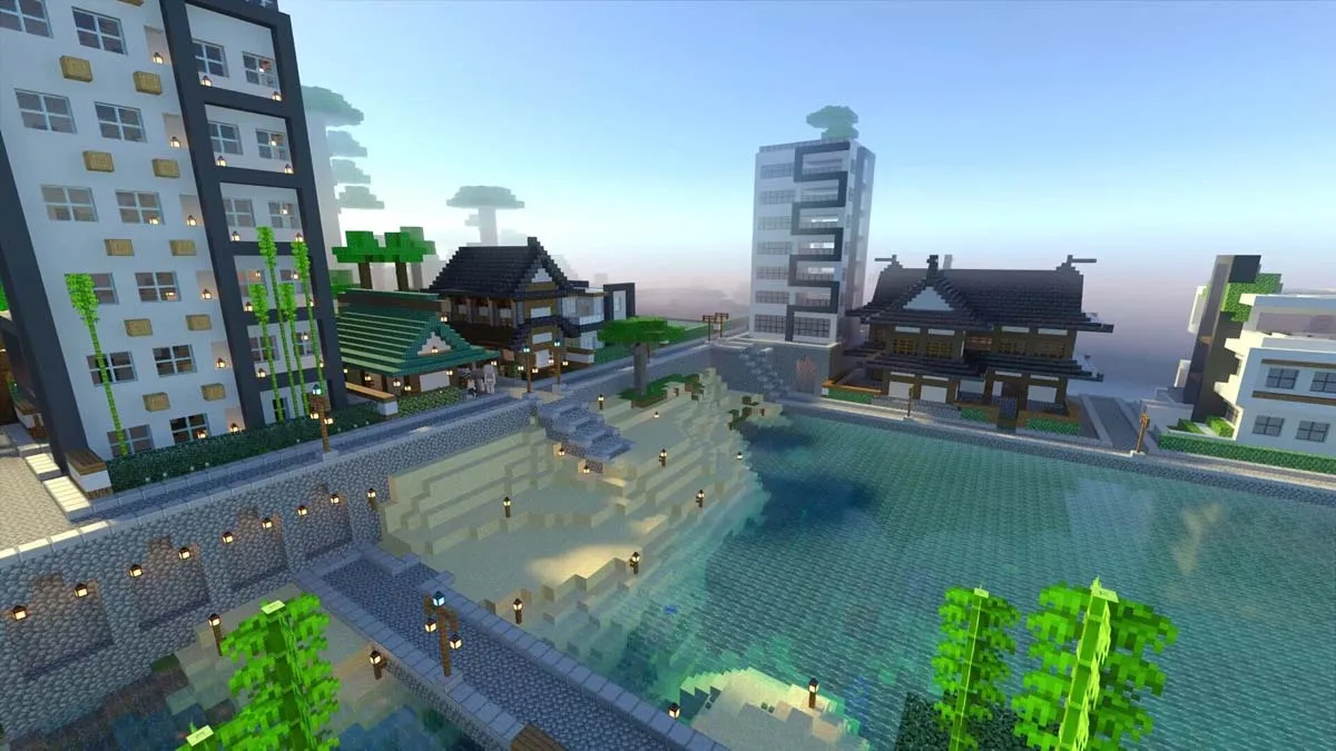 Modern town map from Planet Minecraft