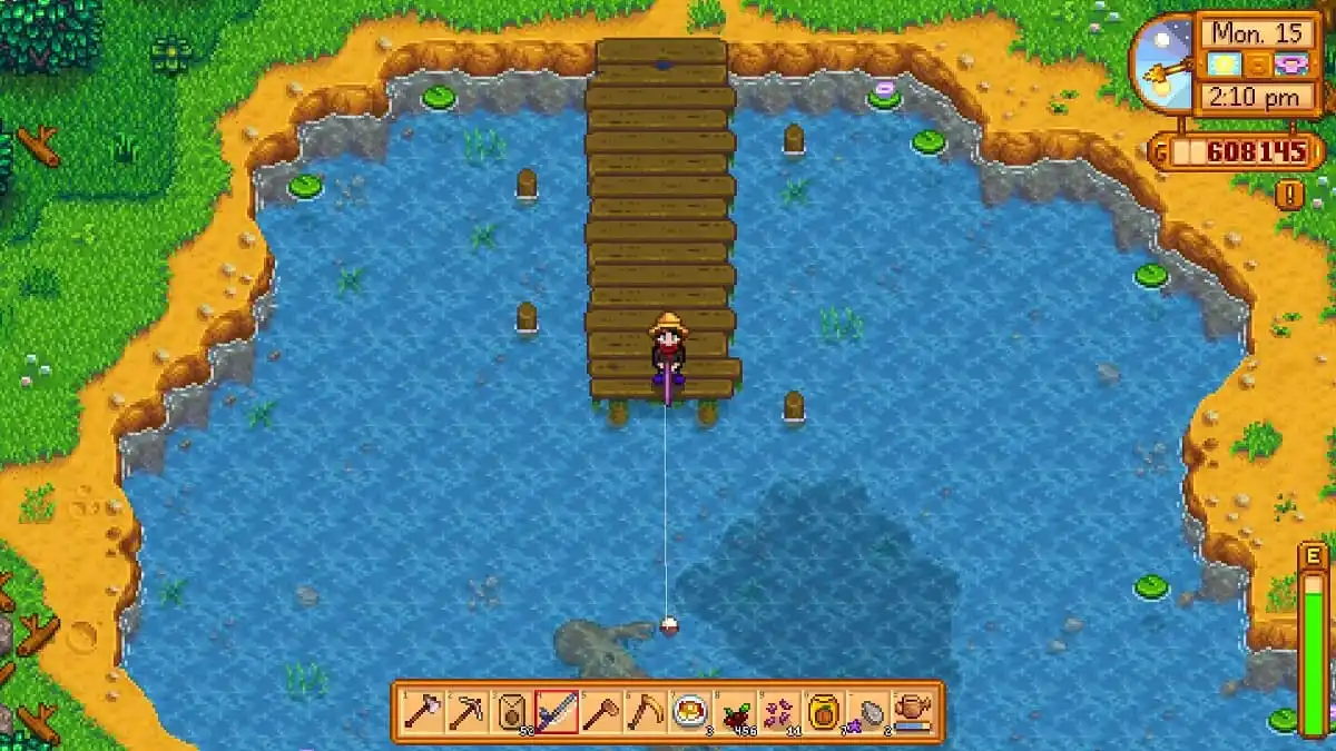 Fishing in a pond