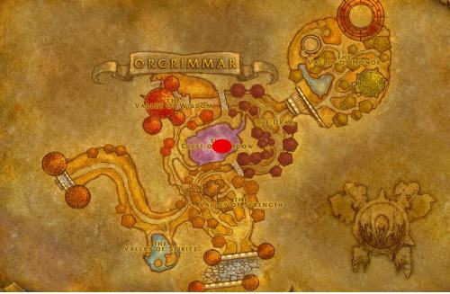 The location of the Slaying the Beast quest giver.