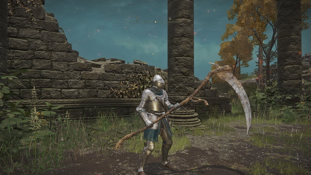 A Knight with the Grave Scythe in Elden Ring