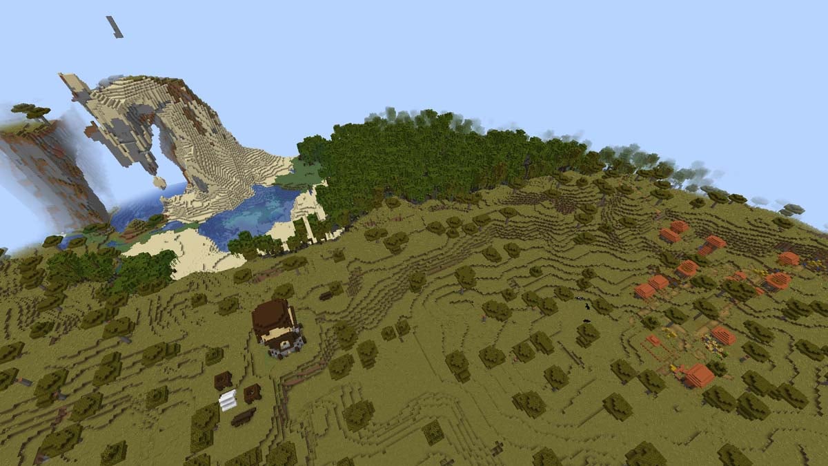 Pillager outpost in mangrove swamp in Minecraft