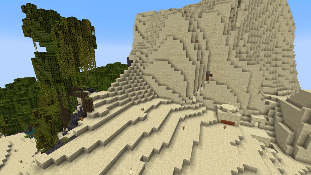 Temple du désert dans une mangrove dans Minecraft