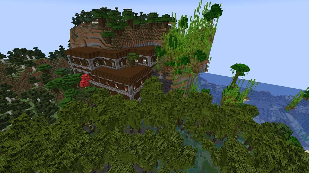 Waldvilla im Mangrovensumpf in Minecraft