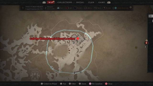 Diablo 4 Cull the Wicked Kor Vos special event map location