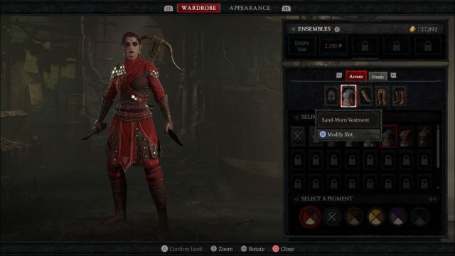 Diablo 4 wardrobe transmog menu guide
