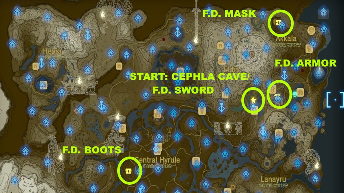 Zelda Tears of the Kingdom — Fierce Deity Armor Set and Sword Guide