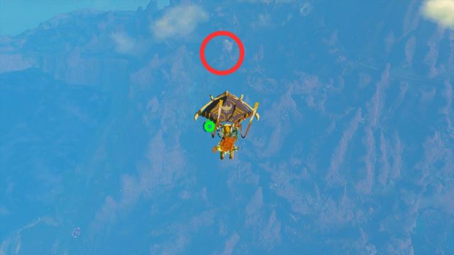Zelda Tears of the Kingdom Goron City view from the eldin canyon skyview tower