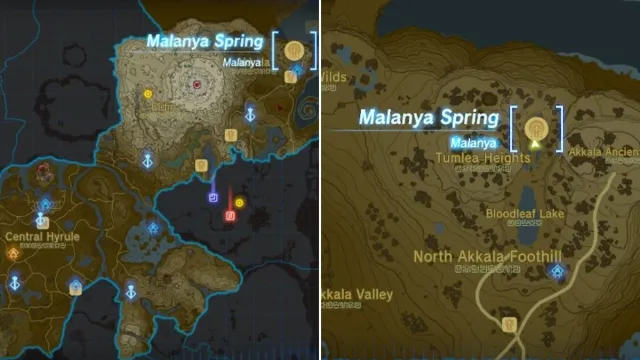 Zelda Tears of the Kingdom Malanya Spring Horse God location