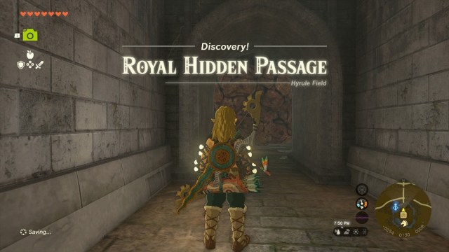 Royal Hidden Passage entrance in Zelda Tears of the Kingdom
