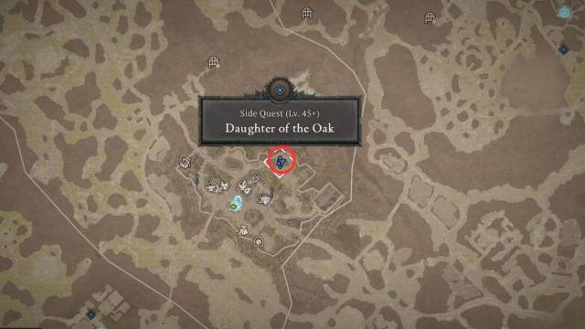 Diablo 4 Daughter of the Oak Quest guide map location