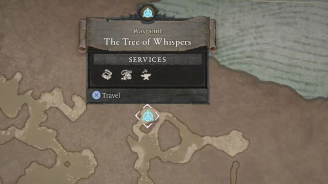 Diablo 4 Hawezar zone waypoints map The Tree of Whispers