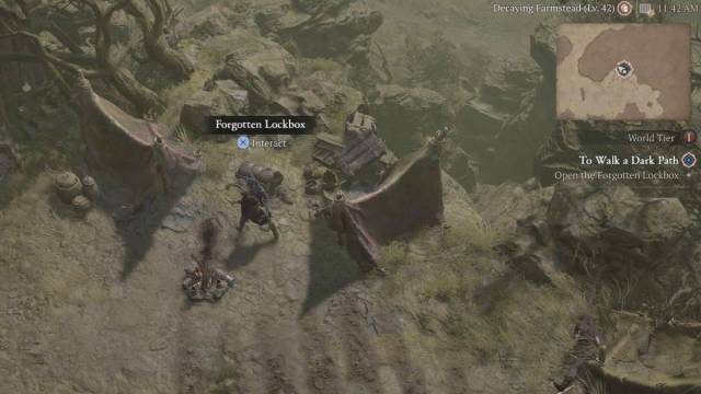 Diablo 4 To Walk a Dark Path quest guide Forgotten Lockbox