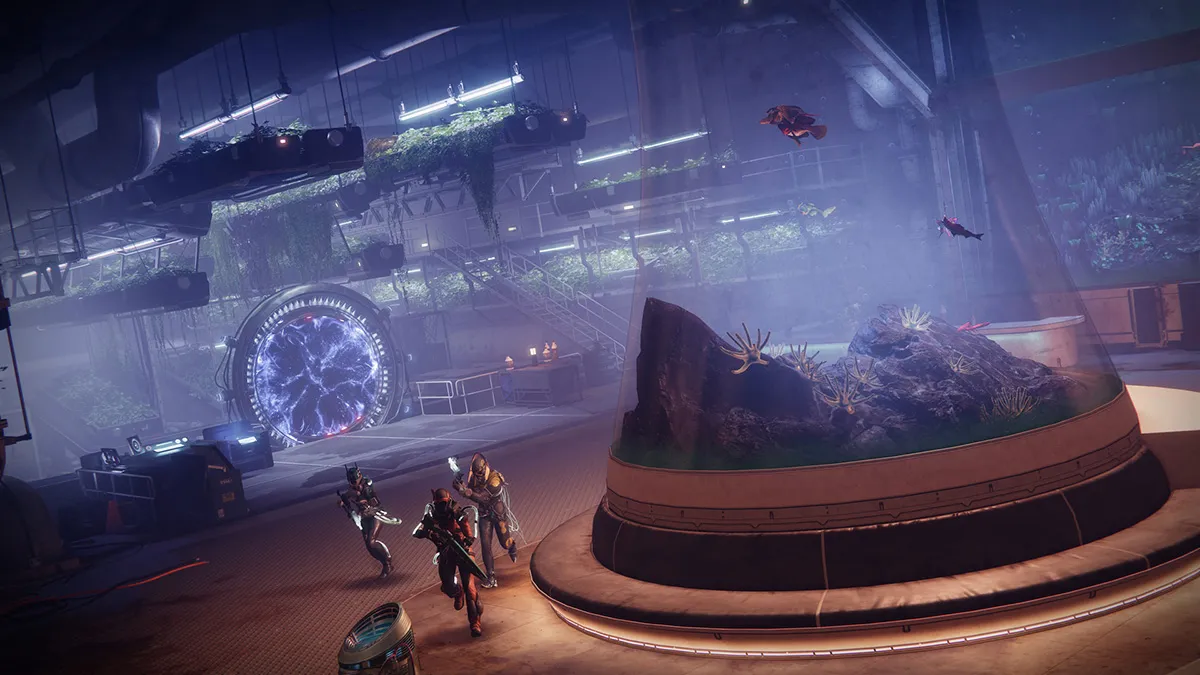 Guardians in the Deep Wing of the H.E.L.M. in Destiny 2