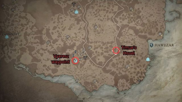 Diablo 4: How to Complete the Swamp's Protection Timue's hovel location