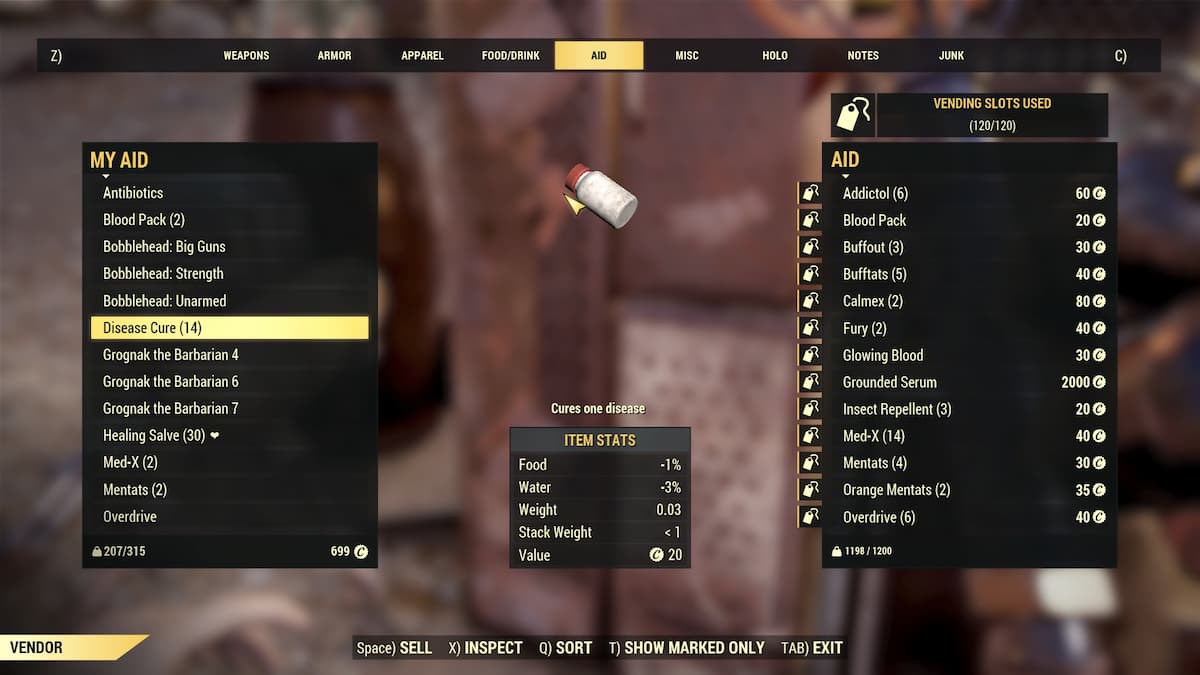 Fallout 76: How to Craft Disease Cure – GameSkinny