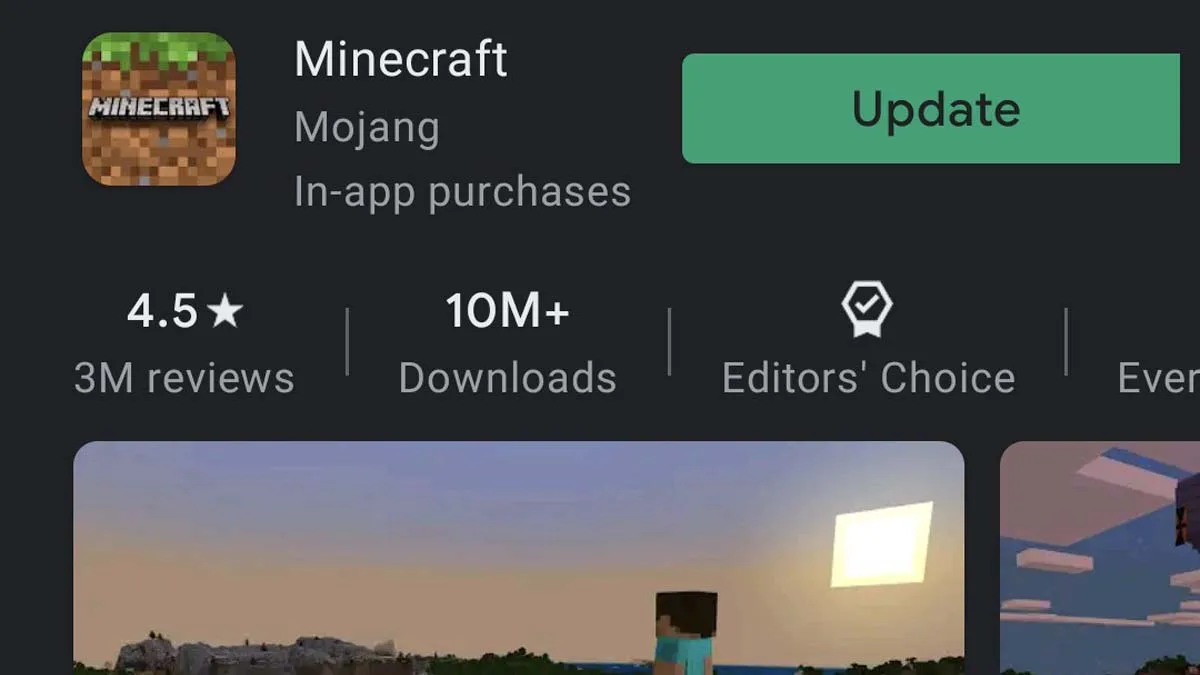 Moniecraft mobile version purchase and update page