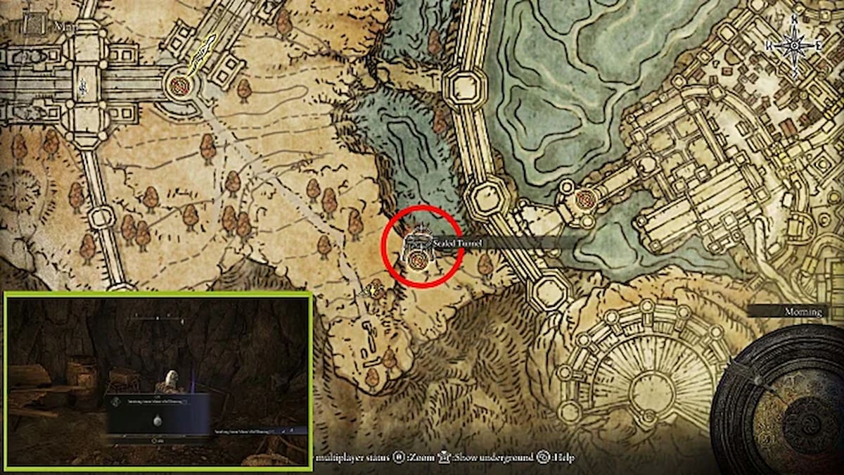 elden ring map ponting to one of the smithing stones