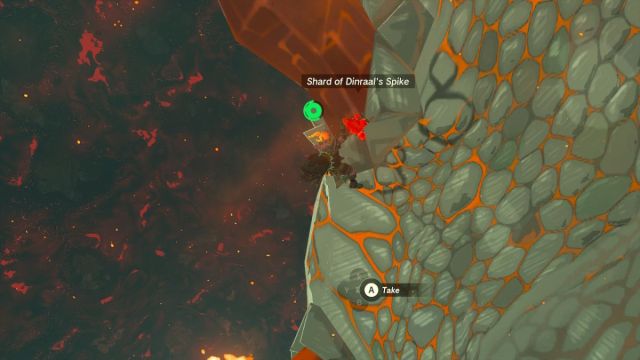 Zelda Tears of the Kingdom Dinraal spikes
