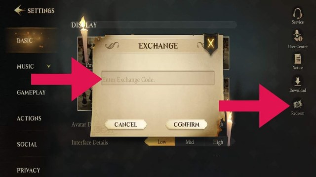 How to redeem codes in Harry Potter Magic Awakened for Android