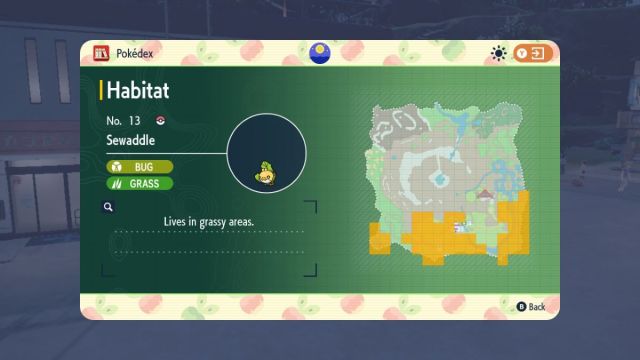 Sewaddle map location in Teal Mask DLC Pokemon Scarlet and Violet