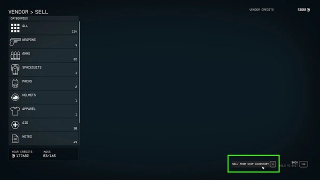 Starfield: How to Check Ship Inventory – GameSkinny