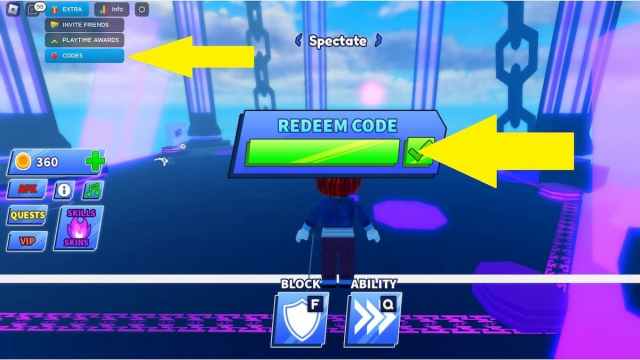 How to redeem codes in Blade Ball on Roblox
