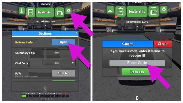 How to redeem codes in Car Crushers 2