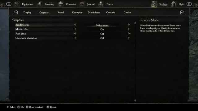 Lords of the Fallen PS5 Equips Performance, Quality Mode