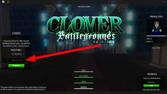 How to redeem codes in Clover Battlegrounds