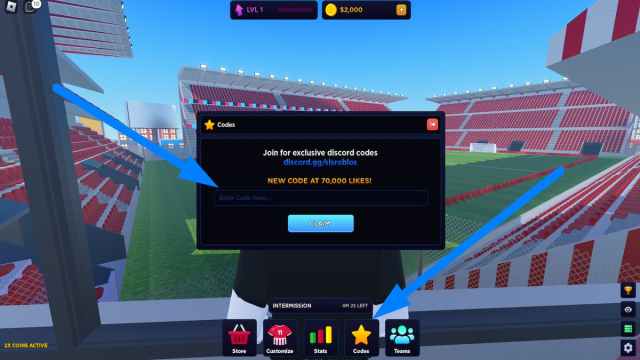 How to redeem codes in Super League Soccer