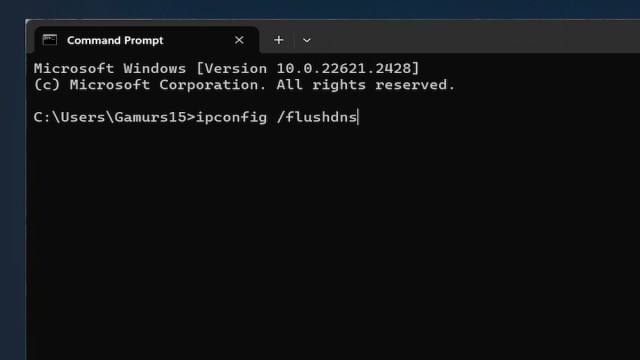 PC command prompt to flush DNS. 