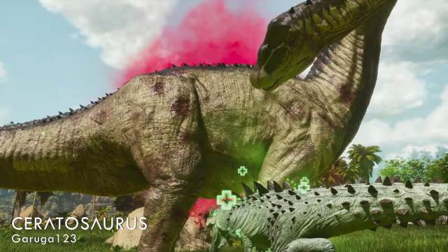 dinosaur attack in ark survival ascended