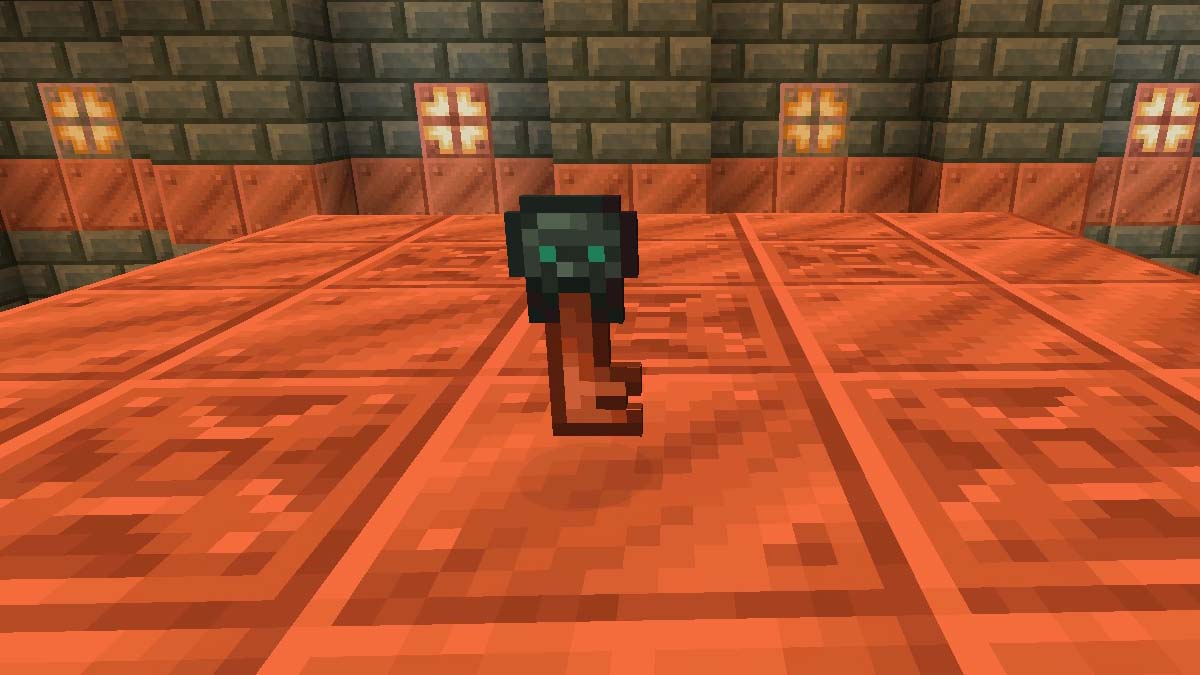 Trial Key on display in the Trial Chambers of Minecraft