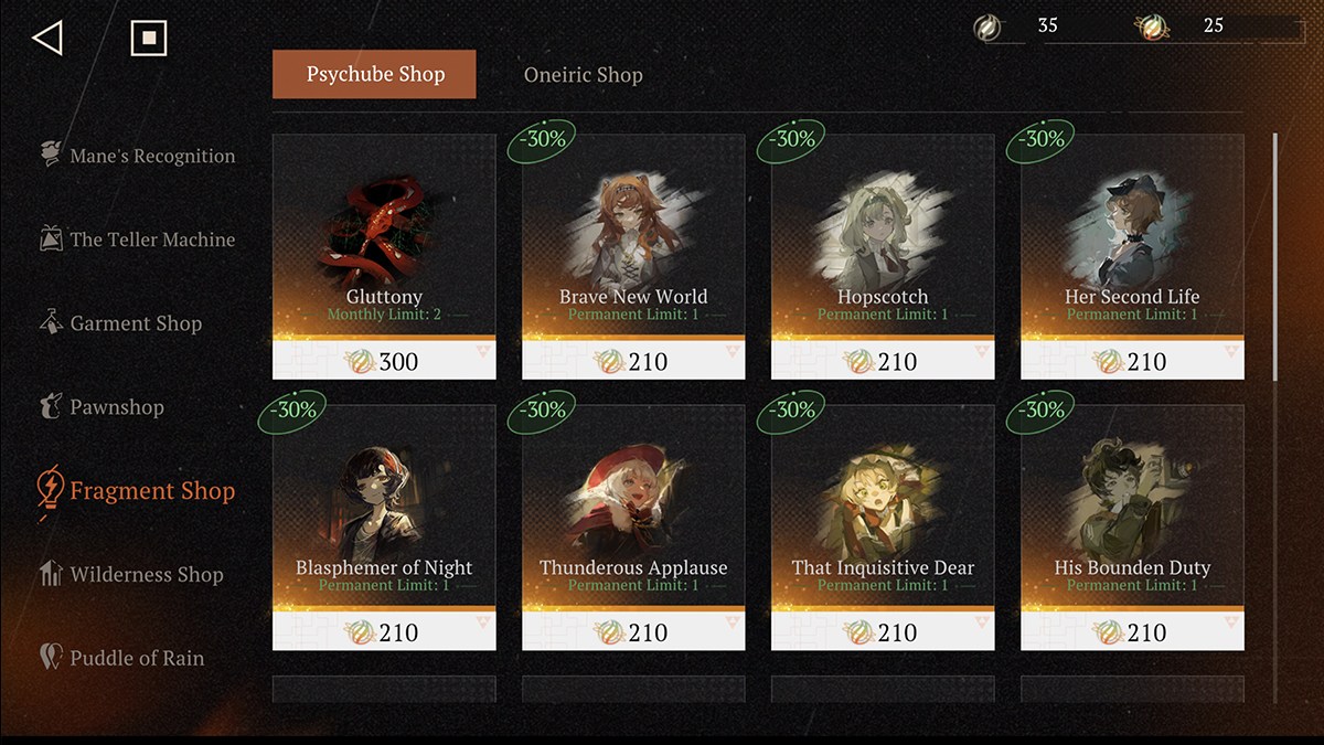 How Long Will The Psychubes Be In The Shop R1999