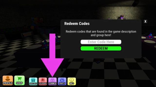 How to redeem codes in 5 Noches Con Alfredo