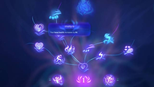 Image of Avatar Frontiers Skill tree with vitality 3 highlighted.