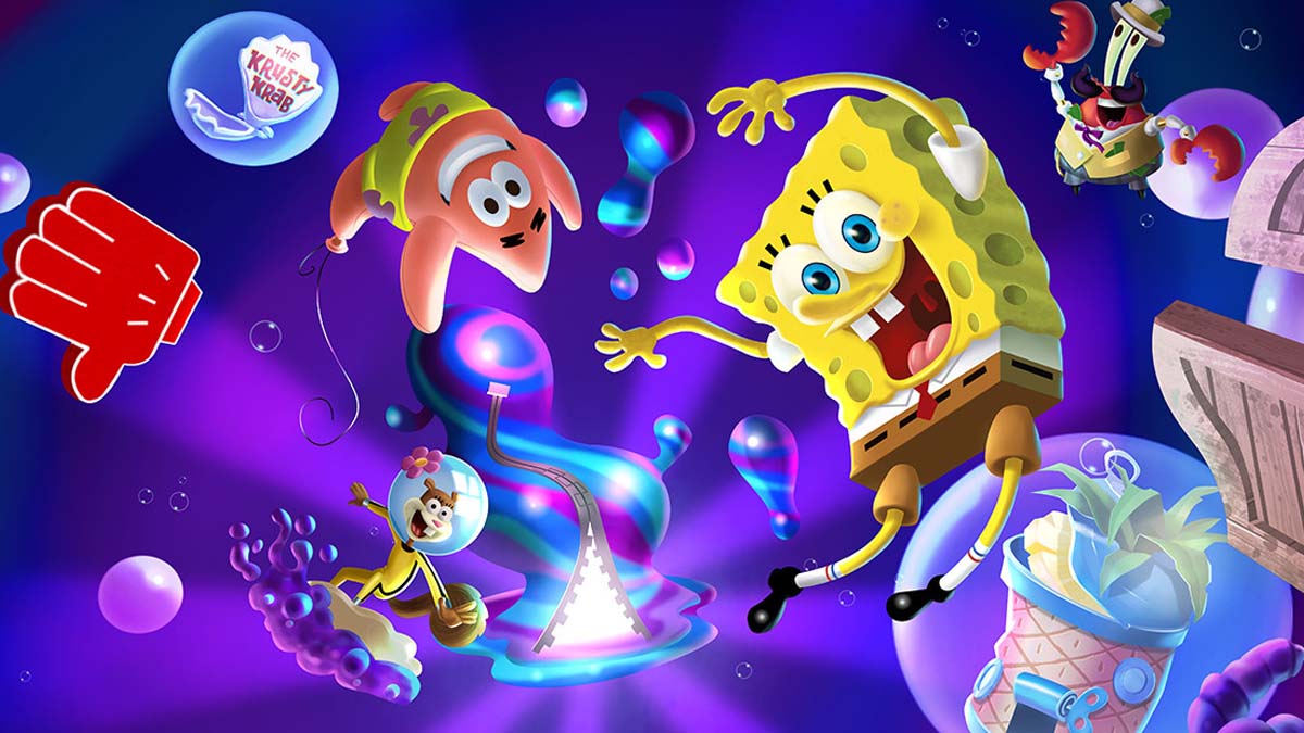 Spongebob characters are sucked into the cosmic vortex