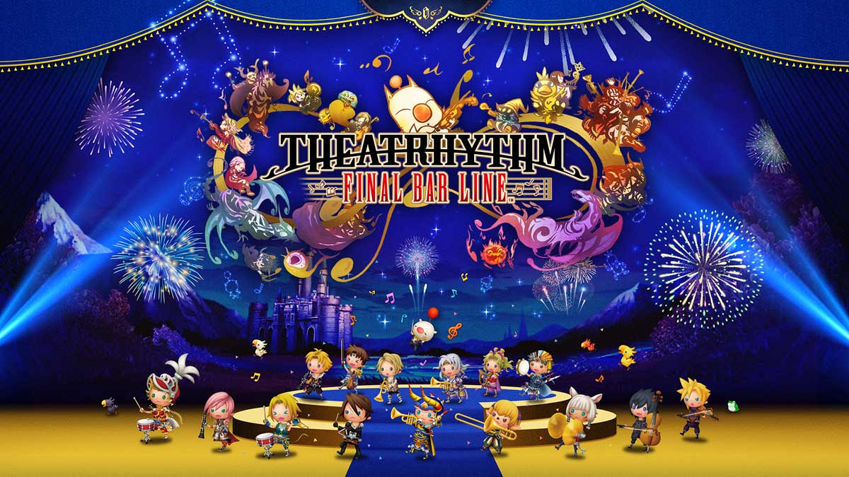 Theatrhythm characters play instruments on stage