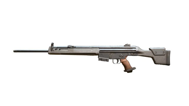LM-S marksman rifle on a white background