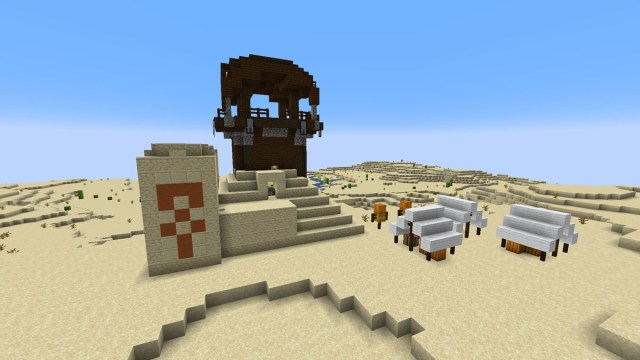 Desert temple and outpost in Minecraft