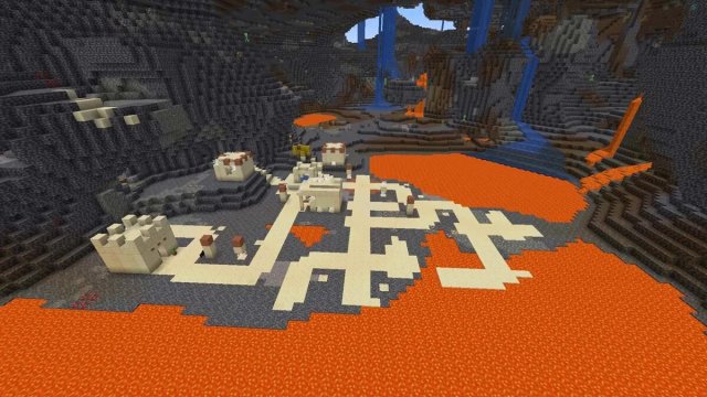 Desert village underground in Minecraft