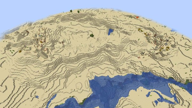 Double desert village in Minecraft