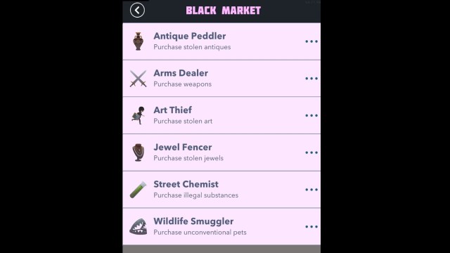 BitLife Black Market Screen