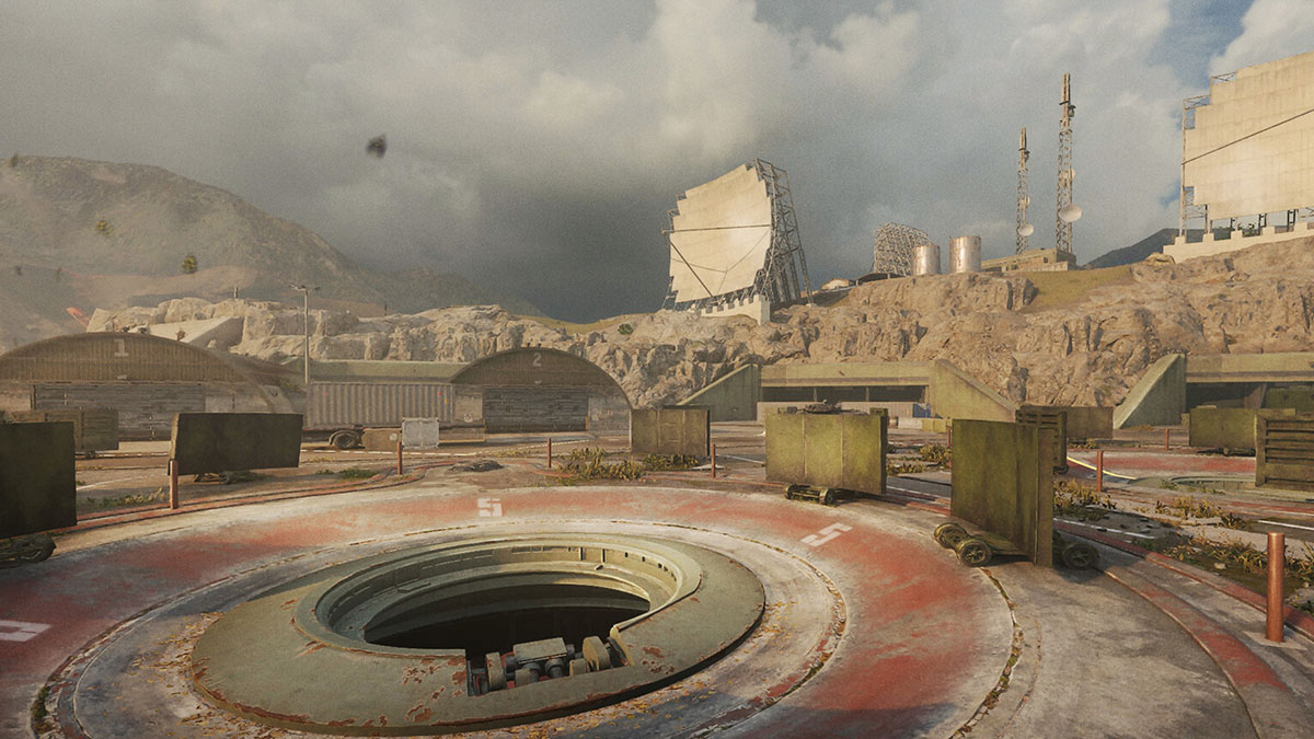 The missile silos and hangers in the War mode in MW3