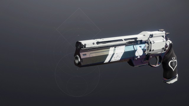 A side view of the Ace of Spades Hand Cannon.