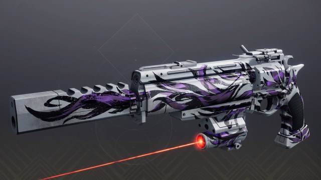 A side view of the Epochal Integration Hand Cannon.